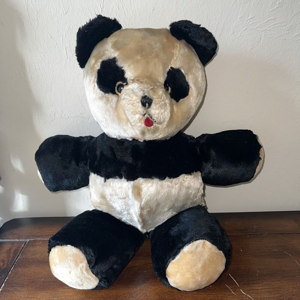 1950s Character Novelty Co. Plush Panda Teddy Bear